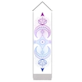 Vertical bohemian wall hanging featuring purple mystical celestial moon and star patterns - 32.5*130cm / Blue-Purple Moon Phase Arrows (Style 3)