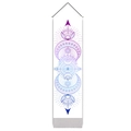 Vertical bohemian tapestry featuring purple gradient moon phases and mandala geometry - 32.5*130cm / Blue-Purple Gradient Mandala Eye (Style 6)