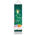 Verticale kerstboom wandrol met ophangkoord en houten frame voor kamerdecoratie - 32.5x130cm / Handgetekende Kerstboom (Stijl 3)