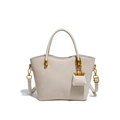 Elegante crèmewitte grote tote bag met bijpassende riem en mini-tas hanger - Broken Wit