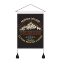 Minimalist mountain explorer wall art canvas with wood frame and decorative tassels - 35x50cm / Colorado Explorer Theme