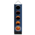 Detailed view of the phases of the moon on a vertical tapestry with black tassels - 32.5x130cm / Blood Moon Phase Style (款式1)