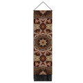Bohemian mandala tapestry with symmetrical geometric patterns and black bottom tassels - Vintage Mandala Symmetrical Geometric (Style 3) / 32.5x130cm