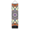Tribal mandala tapestry wall hanging with colorful geometric patterns and black tassels - Long Style Size / Mandala Pattern Style Two