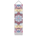 Arazzo da parete mandala bohémien con motivi geometrici colorati e nappe bianche - Mandala Rosa Viola Stile 3 / 32.5x130cm
