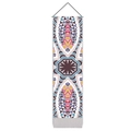 Arazzo bohémien con mandala viola, motivi geometrici e asta di sospensione in legno - Mandala Viola Stile 2 / 32.5x130cm