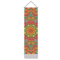 Bohemian mandala wall tapestry with vibrant geometric floral patterns and hanging cord - 32.5x130cm / Warm Tone Mandala Pattern (Style 1)