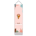 Close-up of canvas texture on Hello Summer wall hanging banner with rainbow design - 32.5x130cm / Pink Rainbow Ice Cream (Hello SUMMER)