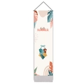 Nordic flamingo flamingo and tropical plant wall hanging tapestry with wooden hanger - 32.5x130cm / Cream Swimsuit Tropical Plant (hello SUMMER)