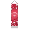 Vertikaler Wandbehang zum Valentinstag mit roten Herzmustern und festlichem Verkaufstext - 32.5x130cm / Roter Hintergrund 3D-Herz (Stil 2)