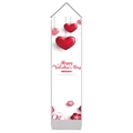 Detailed vertical wall hanging banner with 3D hearts and Happy Valentine's Day calligraphy - 32.5x130cm / White Background Plum Blossom Heart (Style 5)