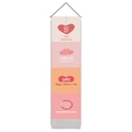 Dettaglio del banner di San Valentino con motivi a cuore e scritte di testi romantici - 32.5x130cm / Stile Amore Eterno 3