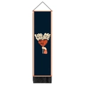 Vertical wall tapestry with wooden hanger, heart illustration and Love Me Tender text - 32.5x130cm / Style 3-Single Hand Holding Heart