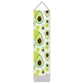 Hanging wall scroll featuring green avocado pattern with black cord and support rod - 32.5x130cm / Style 4-Green Avocado Dot