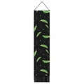 Close-up of green pea pods on a black wall hanging with tassels for kitchen decor - 32.5x130cm / Style 5-Black Pea Pod