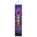 Macro view of chakra meditation tapestry featuring luminous energy points and tassels - 32.5*130cm / Purple Starry Glowing Chakra (Style 4)