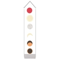 Tapisserie murale verticale phases de lune minimaliste avec cordage et glands gris - 32.5x130cm / Style Blanc (款式2)