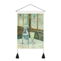 Détail de la peinture Van Gogh Absinthe sur toile avec tige en bois et glands noirs - 35x50cm / Absinthe (Style 5)