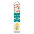 Arazzo pasquale verticale con uova colorate e testo personalizzabile su sfondo bianco - Standard / Stile Uovo di Pasqua Verde