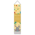 Happy Easter banner hanging flag with rabbit and egg patterns on canvas material - 32.5x130cm / Easter Bunny Style (Style 2)