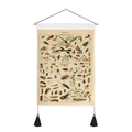 Détail de l'affiche vintage insectes avec illustrations et glands décoratifs noirs - 35x50cm / Insectes 2