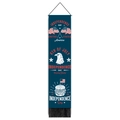 Vertical 4th of July wall hanging banner with American flag patterns and black tassels - 32.5x130cm / US Independence Day Eagle-Style 4
