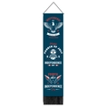 Vertical Independence Day hanging banner with wooden pole and Americana patterns - 32.5x130cm / US Independence Day 1776 Eagle-Style 7