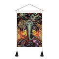 Psychedelic animal tapestry with third eye elephant, lion and turtle wall art decor - 35x50cm / Elephant Style (款式1)