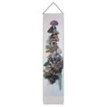 Tapisserie murale avec illustrations de champignons magiques et cadre en bois décoratif - 32.5x130cm / Forêt de Champignons Fantastique (Style 1)