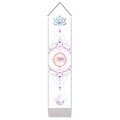 Bohemian lotus tapestry with moon phases and mandala eye for wall decoration - 32.5x130cm / Lotus Divine Eye Style (Style 1)