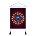 Zen Buddha meditation wall scroll with mandala lotus print and black tassels - Standard Edition / Buddha Zen Practice (Style 2)