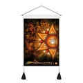 Detail of Svadhisthana Sacral Chakra tapestry with wooden frame and black tassels - 35x50cm / Sacral Chakra (Style 3)