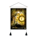Nahaufnahme des Solarplexus-Chakra-Wandteppichs mit Lotus-Muster und Quasten - 35x50cm / Solar Plexus Chakra (Style 7)