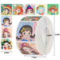 Roll of 500 cute cartoon girl stickers for DIY scrapbooking and planners decoration - Cartoon Girl Illustration Style (C257) / 1 inch / 500 stickers
