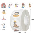 500 autocollants emoji de dessins animés pour décoration de carnets et papeterie DIY - 2,5 cm / 500 autocollants