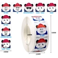 Autocollants meme panda drôles avec chapeaux d'empereur et dimensions de produit - Série Fonctionnaire Humour Chinois (C262) / 2CM/500 autocollants