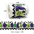 Detail of Halloween bulletin board borders with pumpkin and bat patterns in a 10m roll - Pumpkin Monster Style (C402)