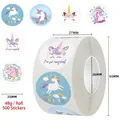 Rouleau de 500 autocollants licorne pour enfants DIY artisanat 25mm de diamètre - C412 (25mm 500 Autocollants/Rouleau)