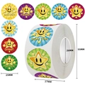Adesivi premio stella per insegnanti con testi Good Work e Super Star per bambini - Serie di Incoraggiamento Linguaggio delle Stelle Multicolore (C414) / 500 Adesivi/Rotolo (25mm)