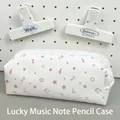 Cute high-capacity pencil case with colorful musical notes and stars pattern - Music Note