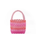 Borsa a mano con sfumatura rosa e arancione in perline acriliche trasparenti - Rosa Sfumato