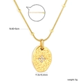 Détail du collier chaîne serpent dorée avec pendentif étoile gaufré et perles de cristal - Étoile Elliptique Relief (NE2F5701G)