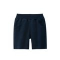 Navy blue cotton boy shorts with elastic waistband and flat lay design for summer - 90cm / Navy Blue