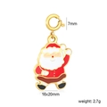 Detail of Santa Claus enamel pendant with dimensions 16x20mm and golden spring clasp - Santa Claus Style (PA10230MG)