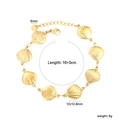 Dettaglio del bracciale a conchiglia in acciaio inossidabile dorato da 18cm con estensione - Bracciale a Conchiglia (BR291301G)