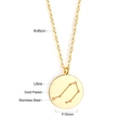 Détails du pendentif Balance en or 15mm avec une chaîne en acier inoxydable 45cm - Balance - Or