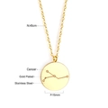 Détail du collier en acier inoxydable doré 45cm avec pendentif Cancer de 15mm - Cancer - Or