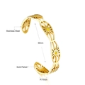 Détails techniques du bracelet en acier inoxydable doré avec diamètre intérieur de 65 mm - Style Soleil Ajouré Or (BR91980MG) / Or