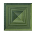 Écharpe carrée en coton lin à rayures vertes avec un motif géométrique élégant - 90*90cm / Rayures Vert Clair et Vert Foncé