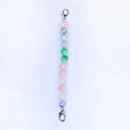 Cadena de cuentas acrílicas de colores con acabado irisado y cierres de langosta DIY - Colorido